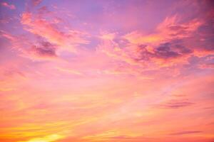 Beautiful , luxury soft gradient orange gold clouds and sunlight on the blue sky perfect for the background, take in everning,Twilight, Large size, high definition landscape photo