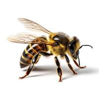 Honey Bee on Isolated Background photo