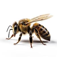 Honey Bee on Isolated Background photo