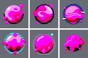 Abstract Liquid Drops and Splashes vector