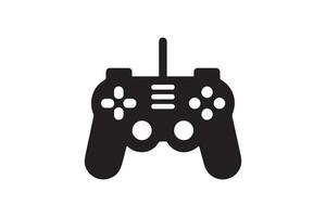 gaming console joystick silhouette in white background. Game elements vector