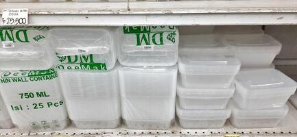 Coang supermarket shelf display. One of the complete cake and food equipment and ingredients stores in Makassar. South Sulawesi, Indonesia - August 7 2024 photo