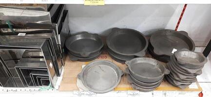 Coang supermarket shelf display. One of the complete cake and food equipment and ingredients stores in Makassar. South Sulawesi, Indonesia - August 7 2024 photo