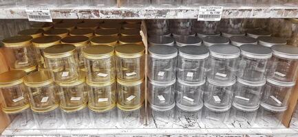 Coang supermarket shelf display. One of the complete cake and food equipment and ingredients stores in Makassar. South Sulawesi, Indonesia - August 7 2024 photo