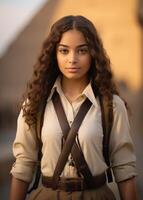 Enchanting image showcasing the charm of an Egyptian student photo
