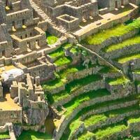 Machu Picchu, Peru. Aerial view. Square image. photo
