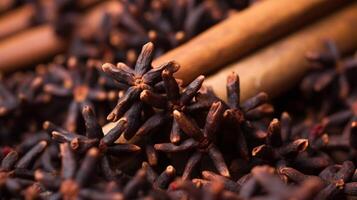 Close up view showcasing cloves unique texture and form photo