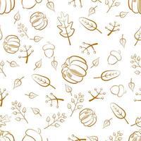 Autumn or Fall seamless pattern background, repeating pattern decorative backdrop vector
