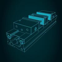 Machine vice for CNC machines vector