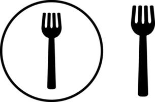 Illustration of the fork icon. A fork icon used for menus, infographics, web pages, and design. Stock illustration vector