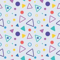 Seamless pattern of geometric shapes, triangle, circle. Suitable for children's decorative design, game background, web banner, design. pattern. vector