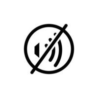 silence solid icon design good for web or mobile app vector