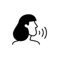 speak solid icon design good for web or mobile app vector