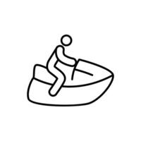 jet ski thin outline icon design good for web or mobile app vector