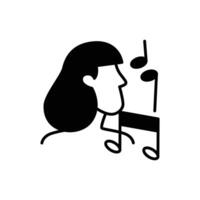 singing solid icon design good for web or mobile app vector