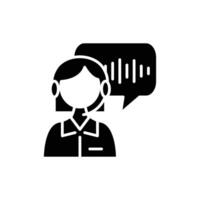 voice assistant solid icon design good for web or mobile app vector