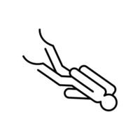 snorkeling thin outline icon design good for web or mobile app vector