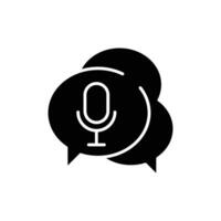 voice chat solid icon design good for web or mobile app vector