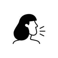 shout solid icon design good for web or mobile app vector