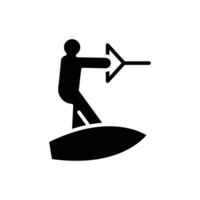 wakeboarding solid icon design good for web or mobile app vector