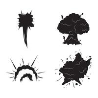energy explosion effect and blast design vector