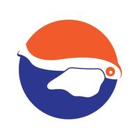 Baby salmon logo template. Fish logo template design vector