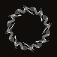 A CIRCLE SHAPE OF WHITE WIREFRAME vector