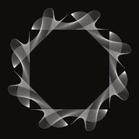 A BEAUTIFUL FRAME MADE WITH ABSTRACT LINE ART vector