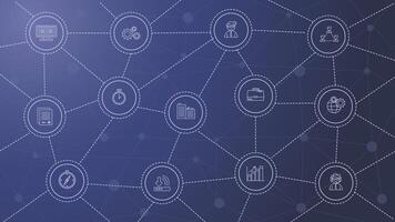 Set of icons on IT, business, finance, stock exchange topic. Simple and creative icons in the network. vector