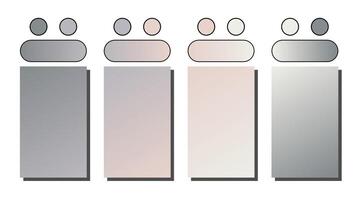 Set of gradient background. Cover set design with gray and pink color. Beautiful abstract gradient for covers, wallpapers, branding, business cards vector