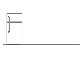 Refrigerator continuous single line drawing pro illustration vector