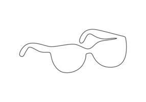 Sunglass continuous single line drawing digital illustration vector