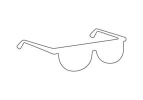 Sunglass one continuous line drawing digital illustration vector