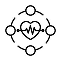 Unity Pulse icon line illustration vector
