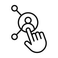 Engage Click icon line illustration vector