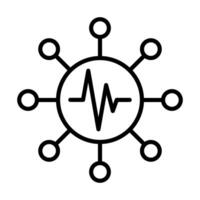 Network Pulse icon line illustration vector