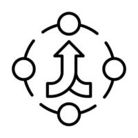Unity Merge icon line illustration vector