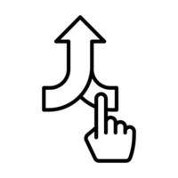 Interaction Merge icon line illustration vector
