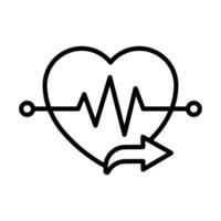 Share Pulse icon line illustration vector