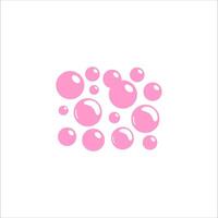 illustration of colored bubbles pinging on a white background vector