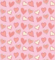 Love heart pattern seamless background. Design with heart pastel color tone. . vector