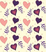 Love heart pattern seamless background. Design with heart pastel color tone. . vector