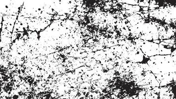 Black and White Distressed Overlay with Scratches and Cracks on Rough Wall, illustration for background, texture and overlays. vector