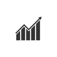 Graph, chart icon. vector