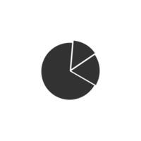 Circular chart, diagram, pie chart icon. flat design. vector