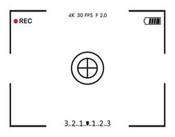 Camera frame viewfinder screen. vector