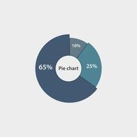 Colorful Circular chart, diagram, pie chart. vector