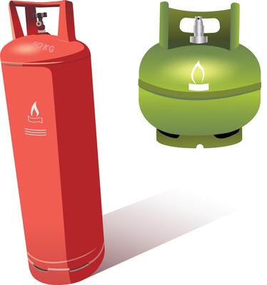 Illustration of common gas cylinder in Indonesia