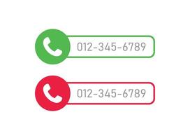 Call us button icon in flat style. Phone number place illustration on isolated background. Telephone interface sign business concept. vector