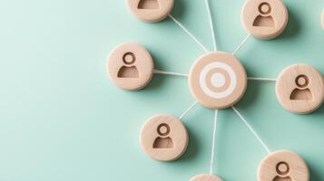 A visual representation of a network connecting individuals, showcasing collaboration and community on a mint green background. photo